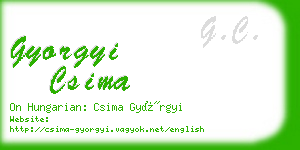 gyorgyi csima business card